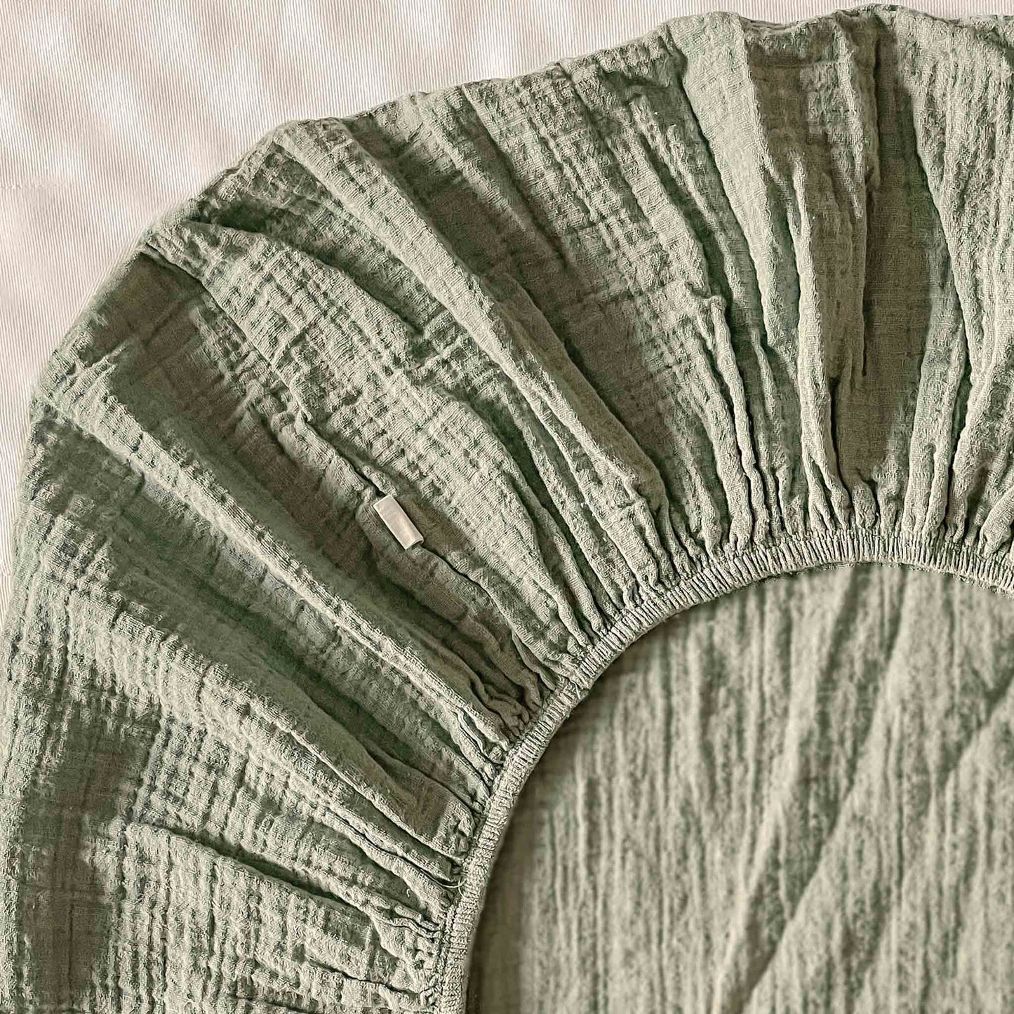 Green Muslin STANDARD Crib Sheet