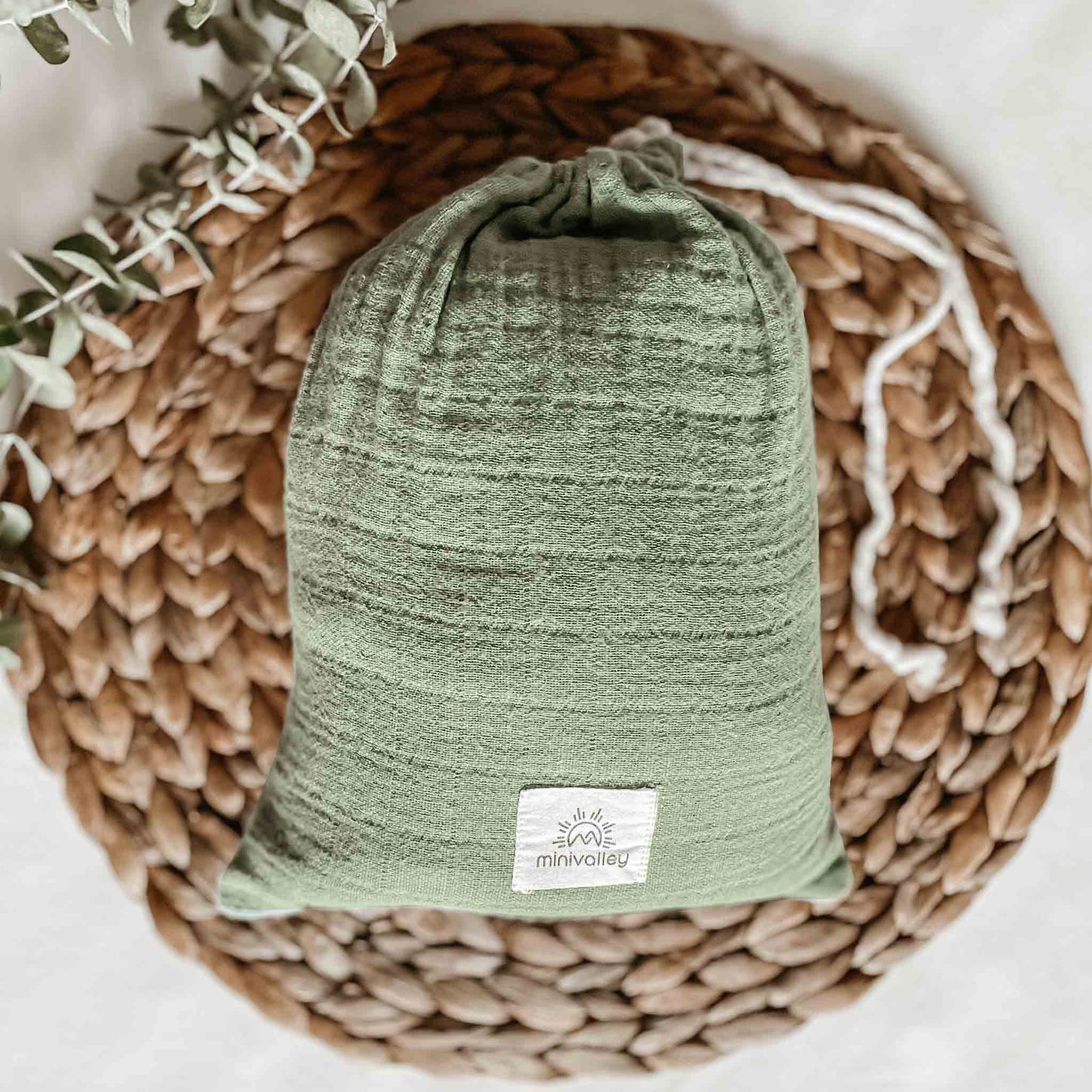 Green Muslin STANDARD Crib Sheet