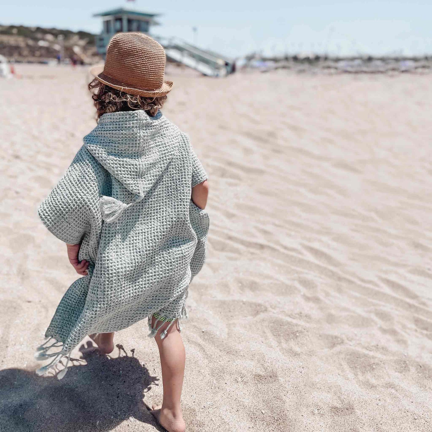 Sea Glass Waffle Poncho