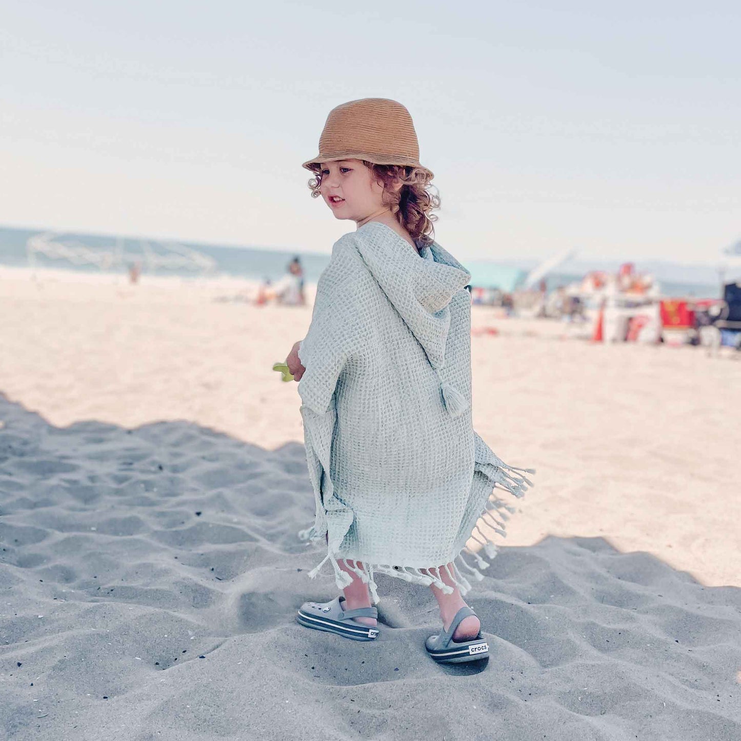 Sea Glass Waffle Poncho