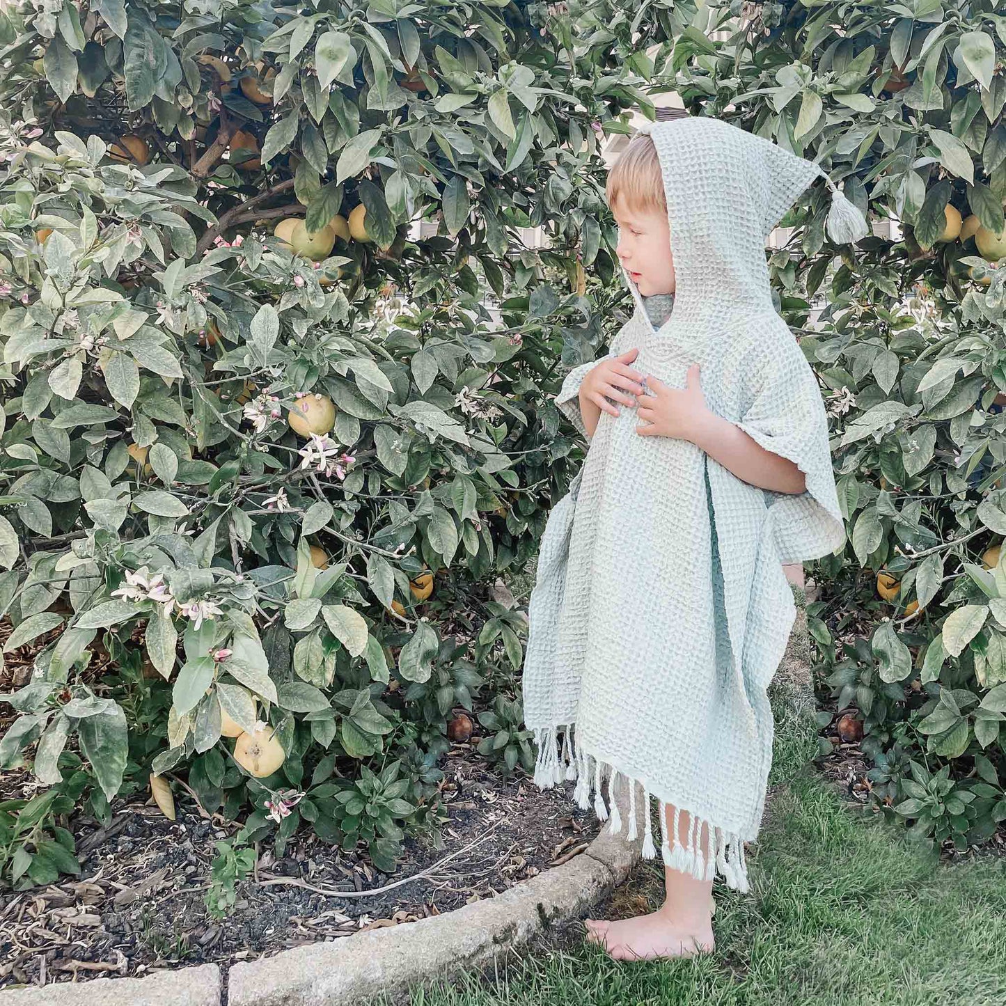 Sea Glass Waffle Poncho