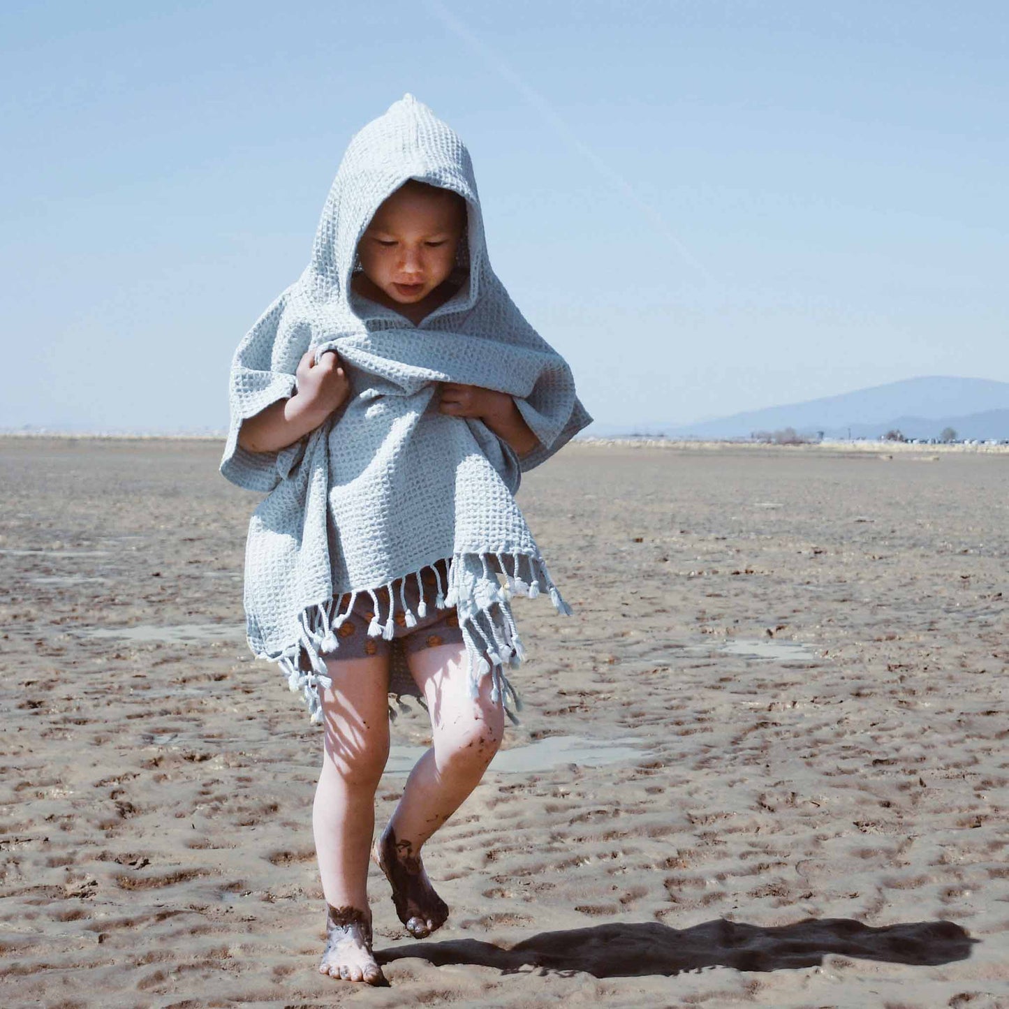 Sea Glass Waffle Poncho
