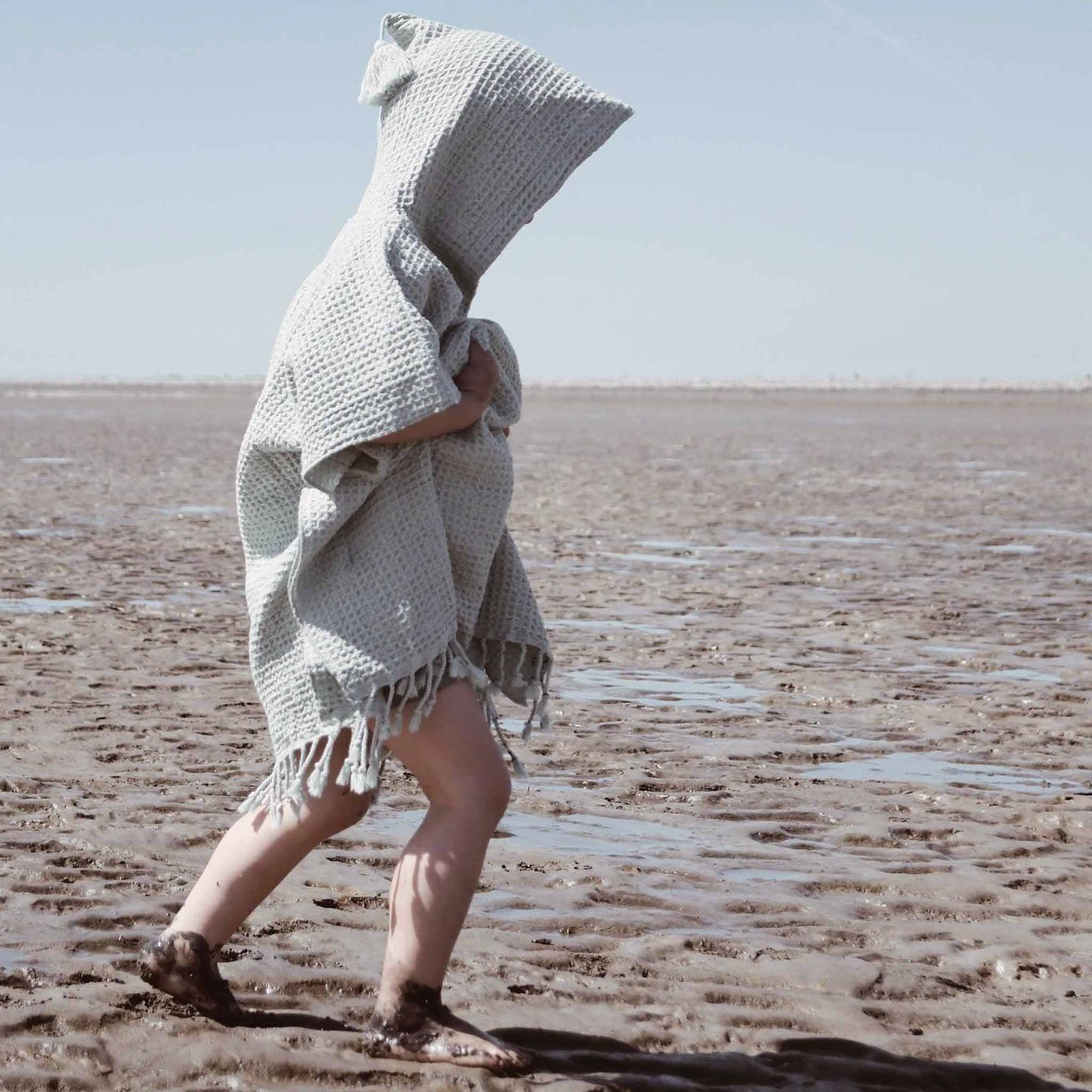 Sea Glass Waffle Poncho