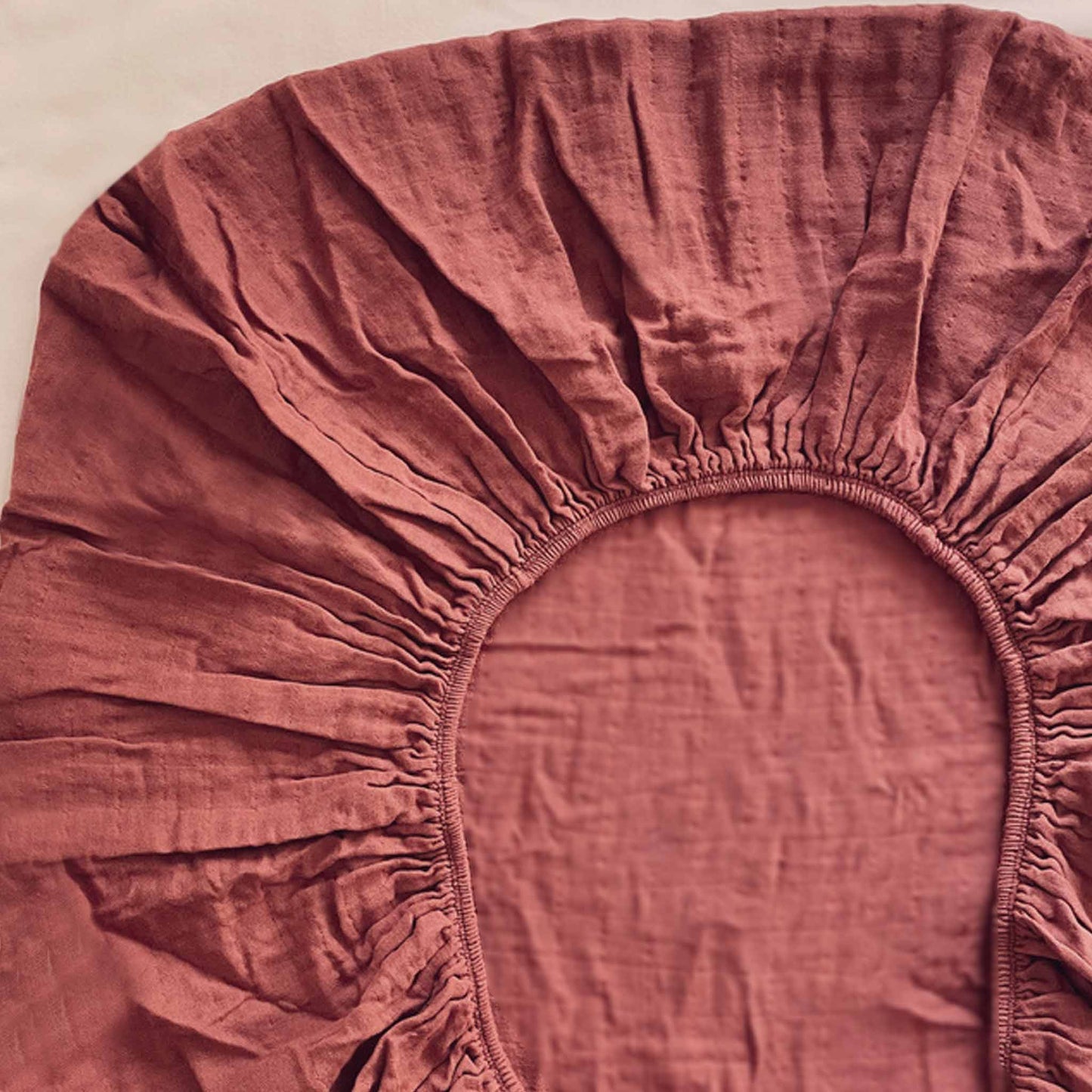 Terra Cotta Muslin STANDART Crib Sheet