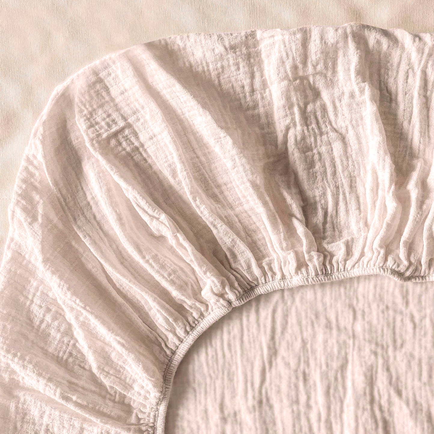 Off White Muslin MINI Crib Sheet