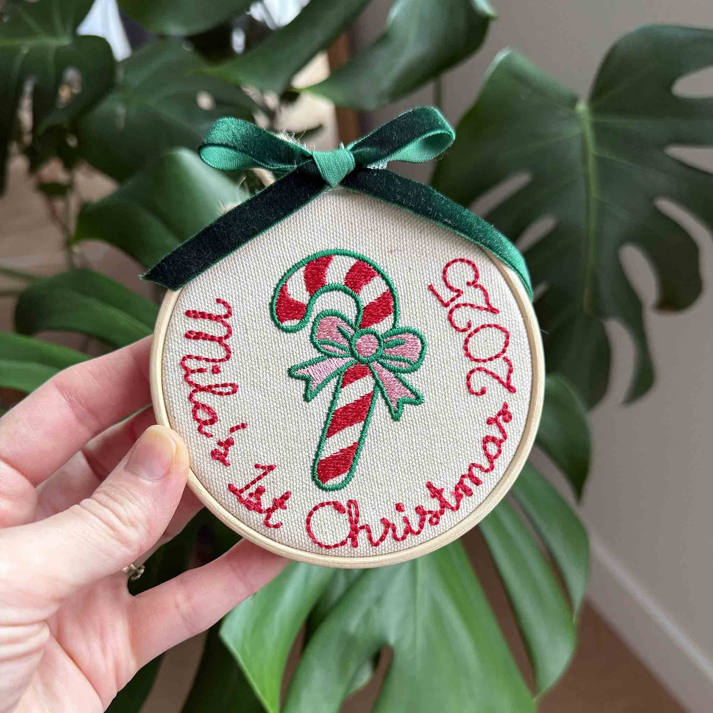Personalized Baby's First Christmas Embroidery Ornament