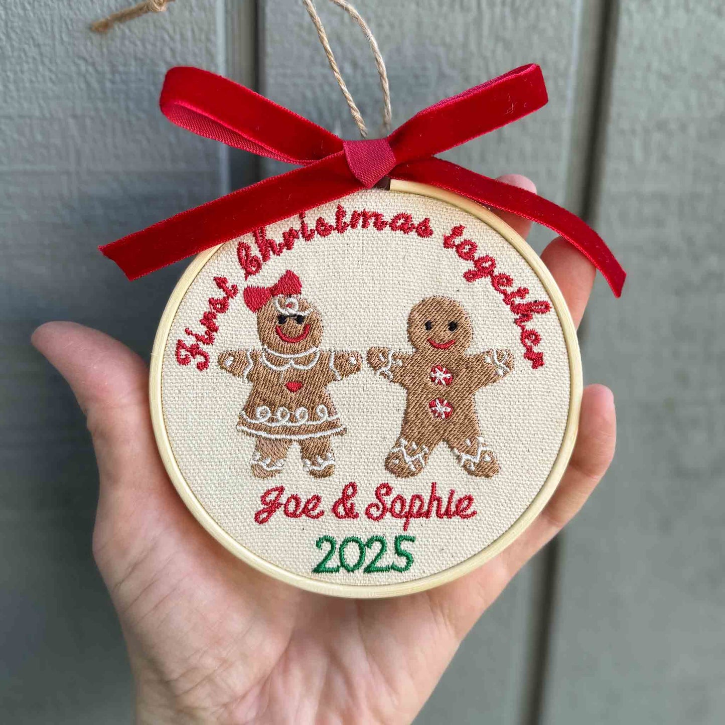 Personalized Baby's First Christmas Embroidery Ornament