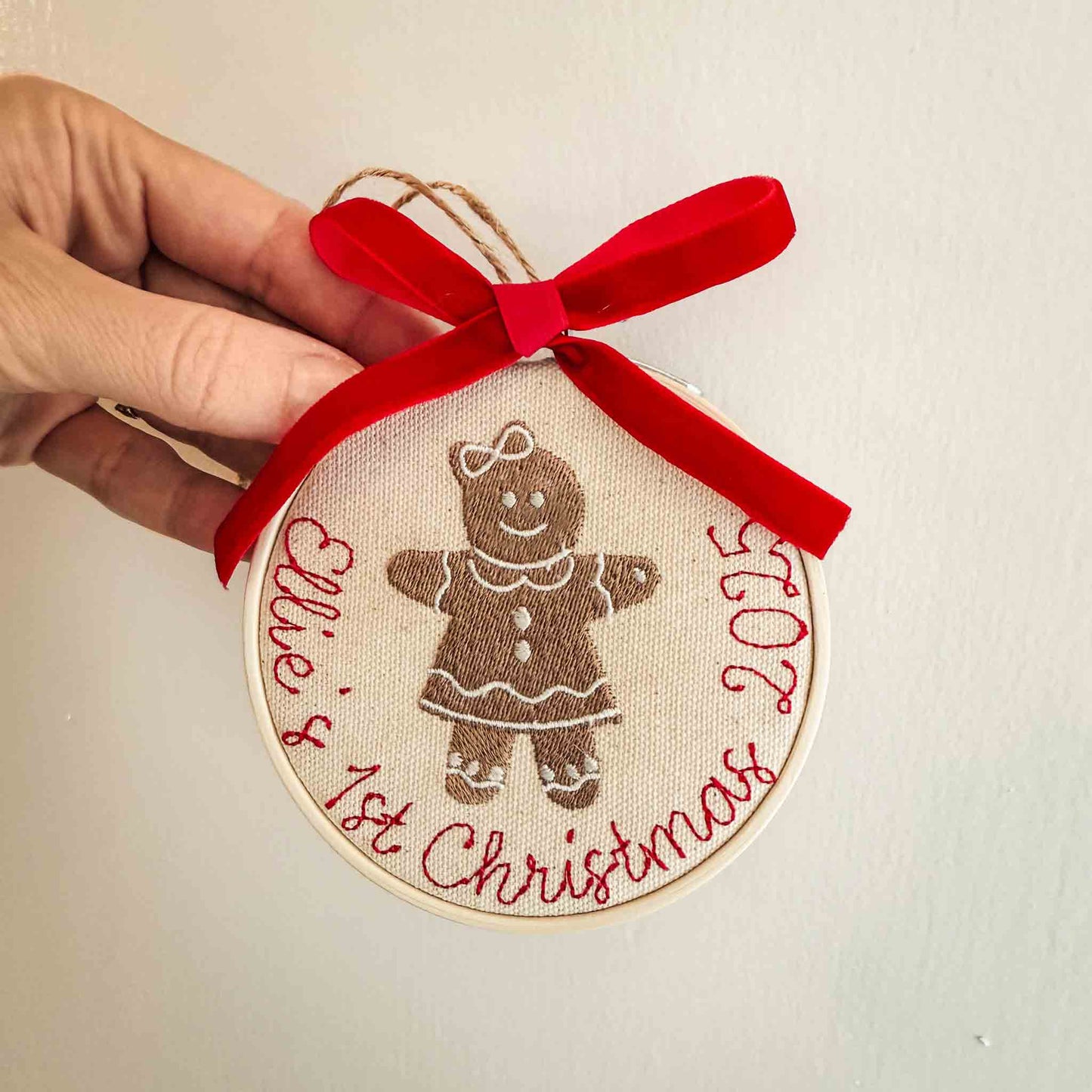 Personalized Baby's First Christmas Embroidery Ornament