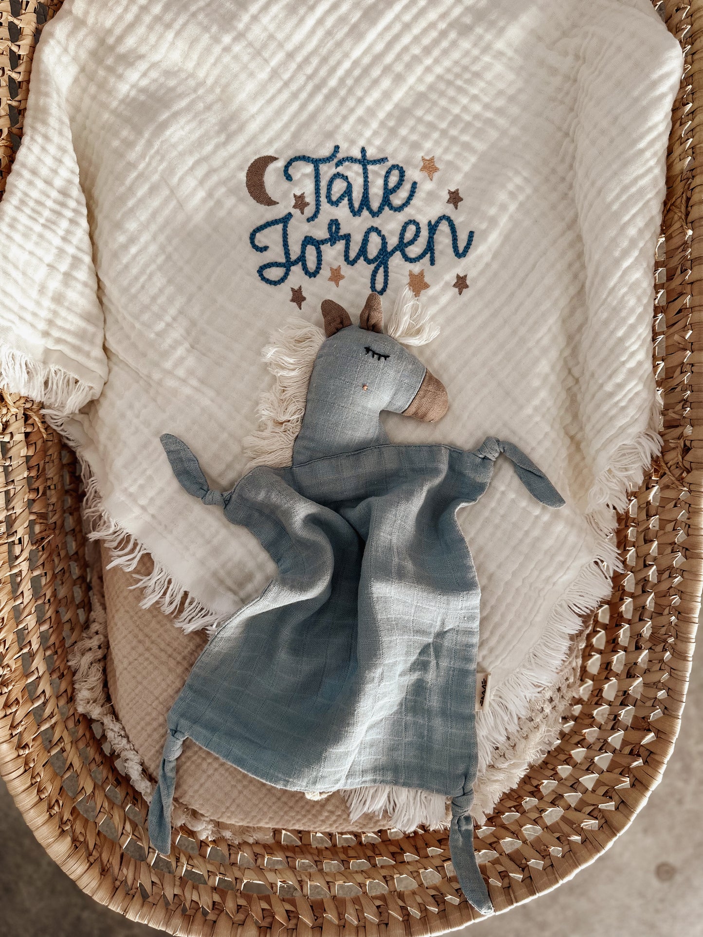 Personalized Embroidered Baby Boy Receiving Blanket