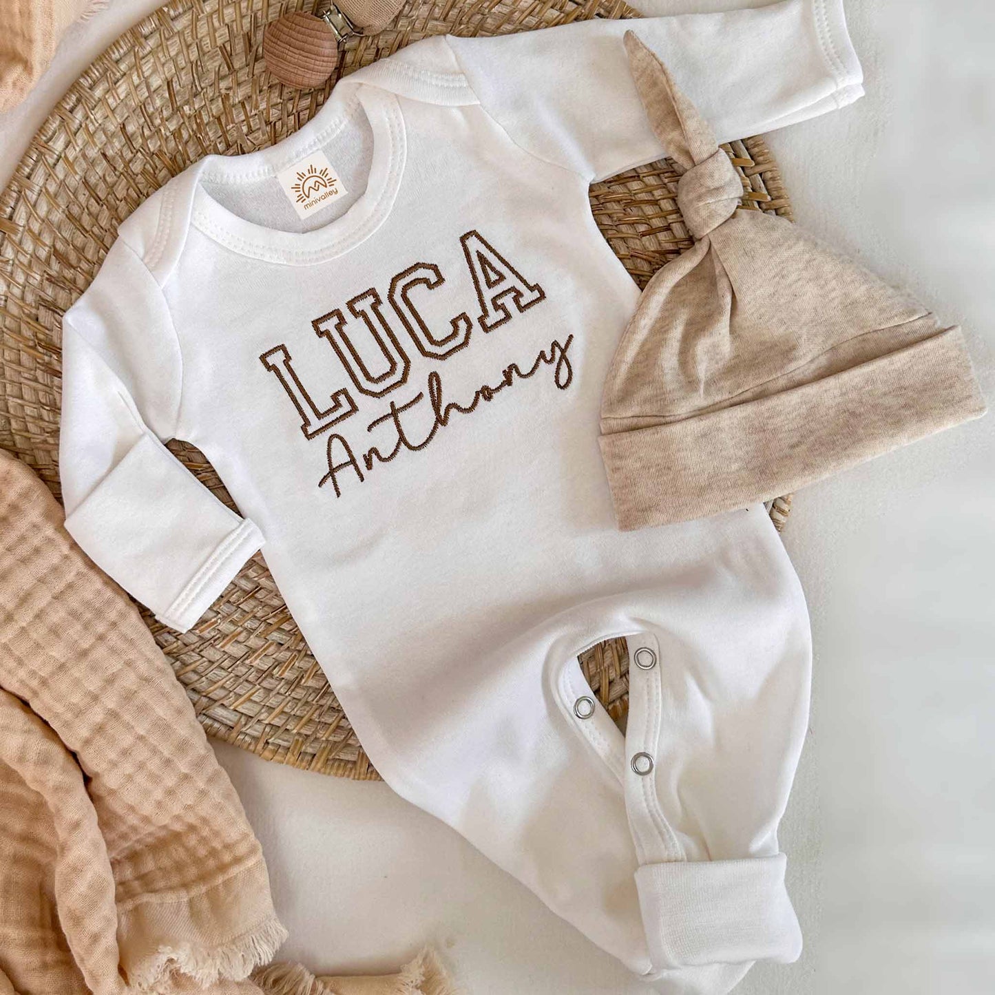 Personalized baby boy romper - ADD NAME AT CHECKOUT NOTES