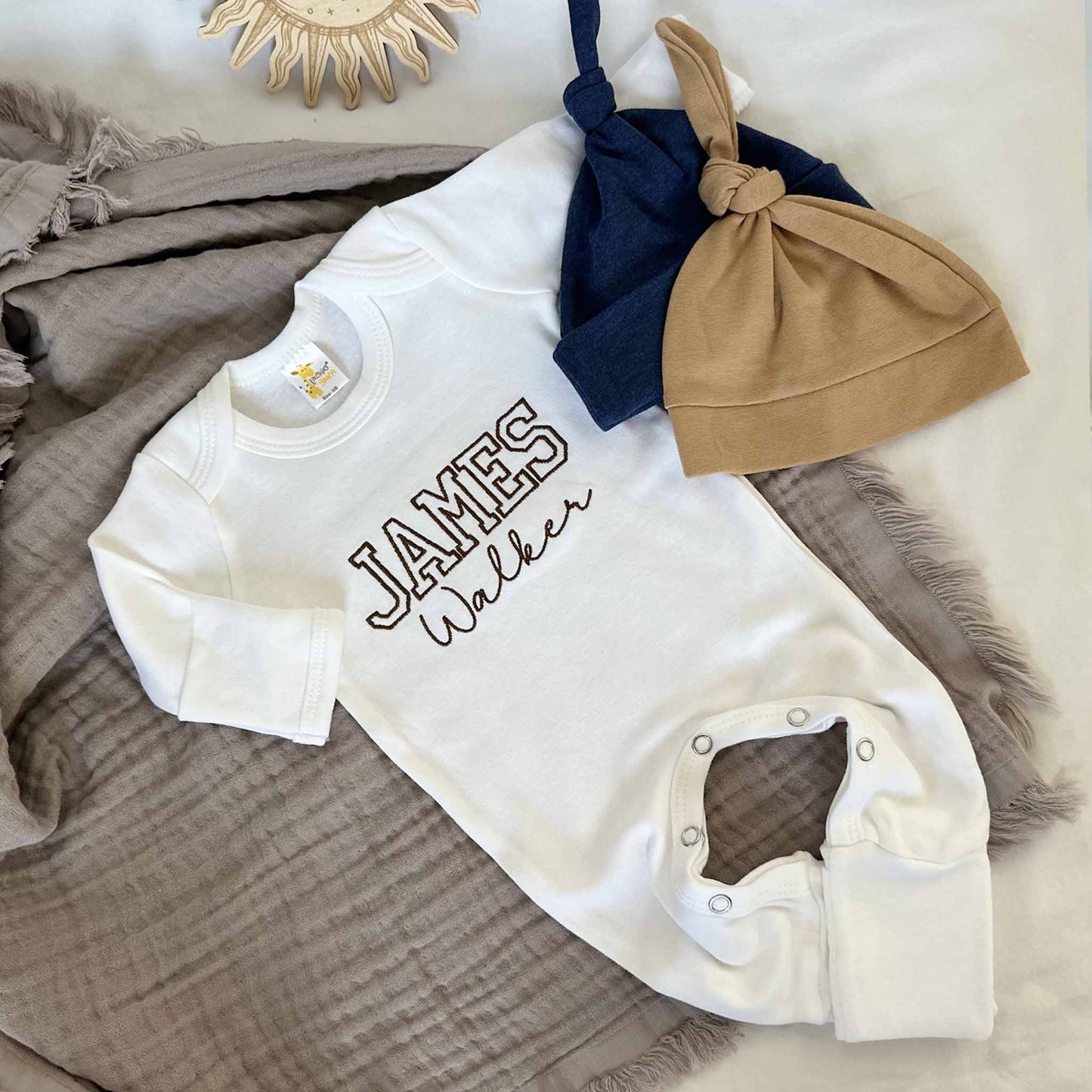 Personalized baby boy romper - ADD NAME AT CHECKOUT NOTES