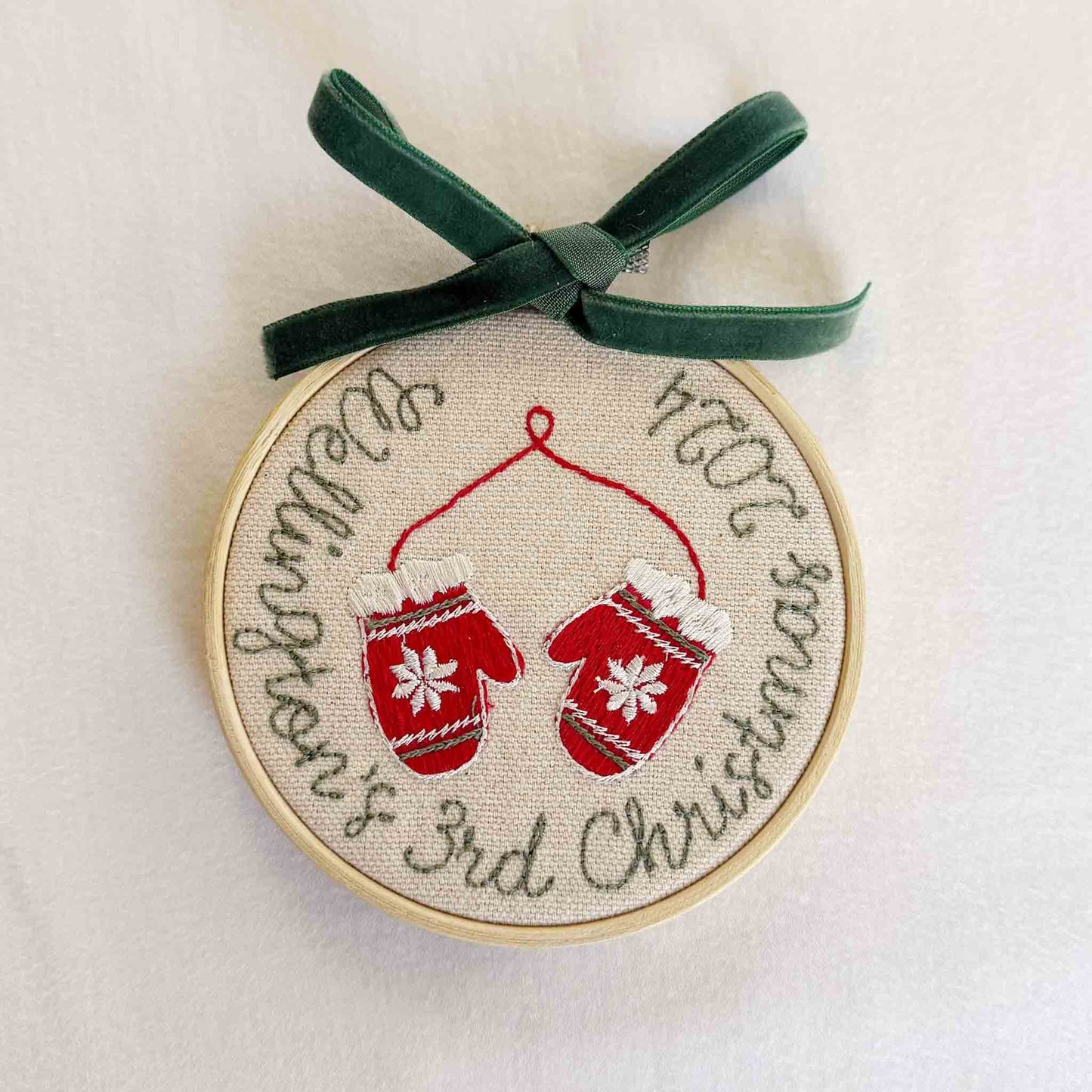 Personalized Baby's First Christmas Embroidery Ornament