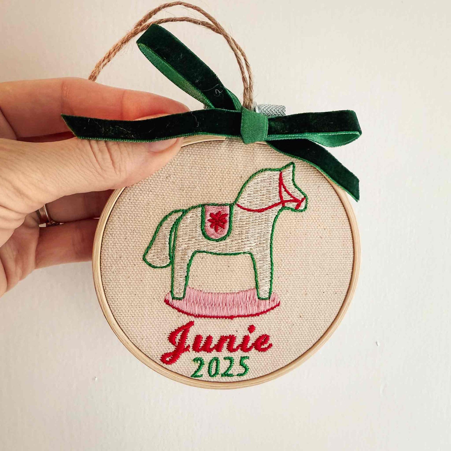 Personalized Baby's First Christmas Embroidery Ornament