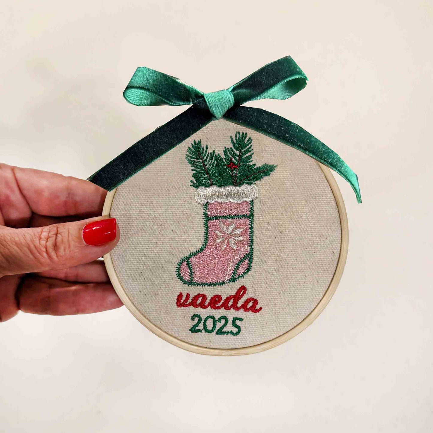 Personalized Baby's First Christmas Embroidery Ornament