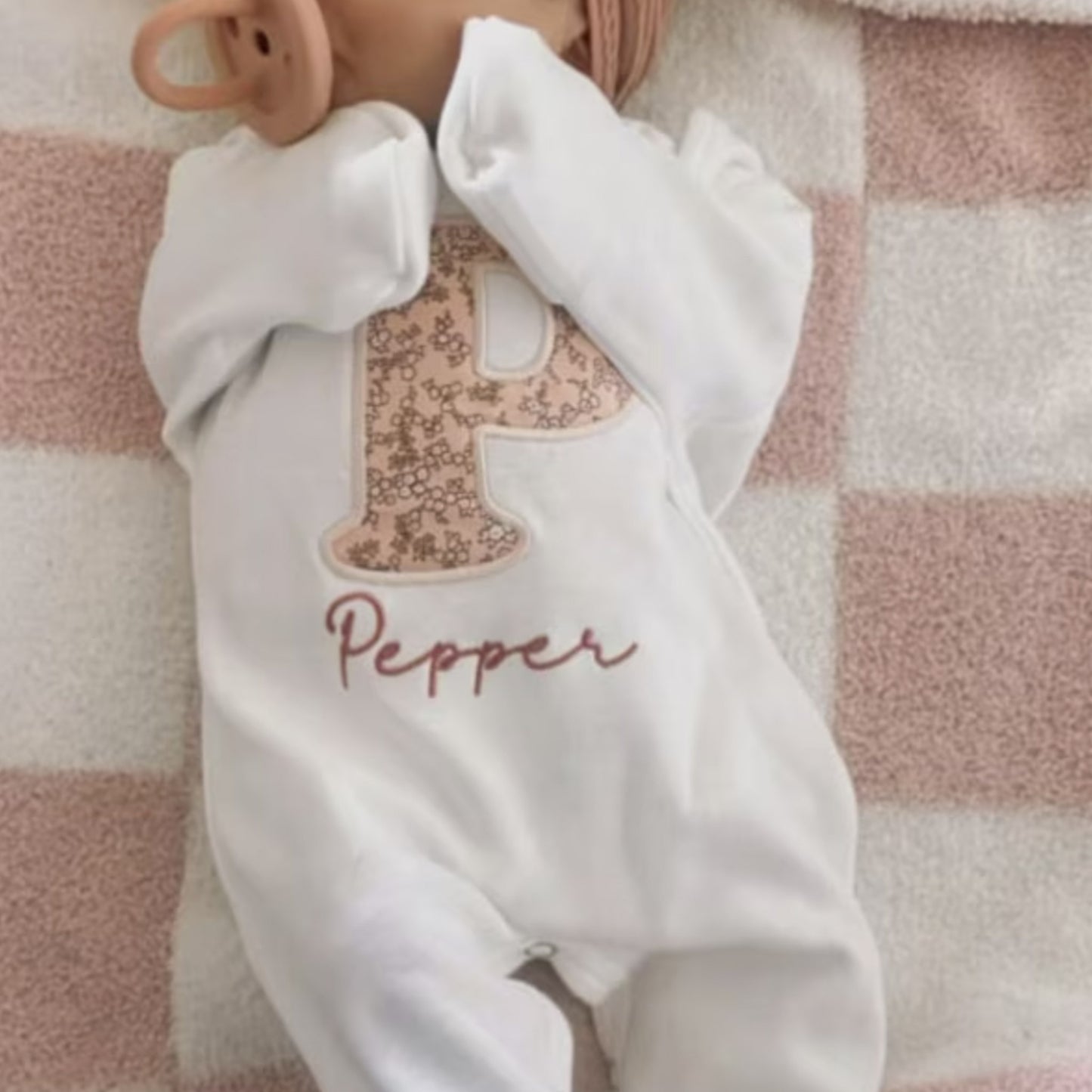 Personalized baby girl romper - ADD NAME AT CHECKOUT NOTES