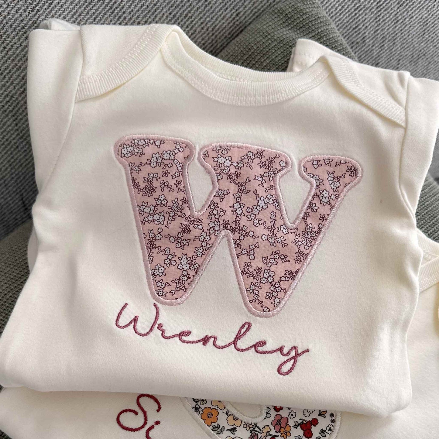 Personalized baby girl romper - ADD NAME AT CHECKOUT NOTES