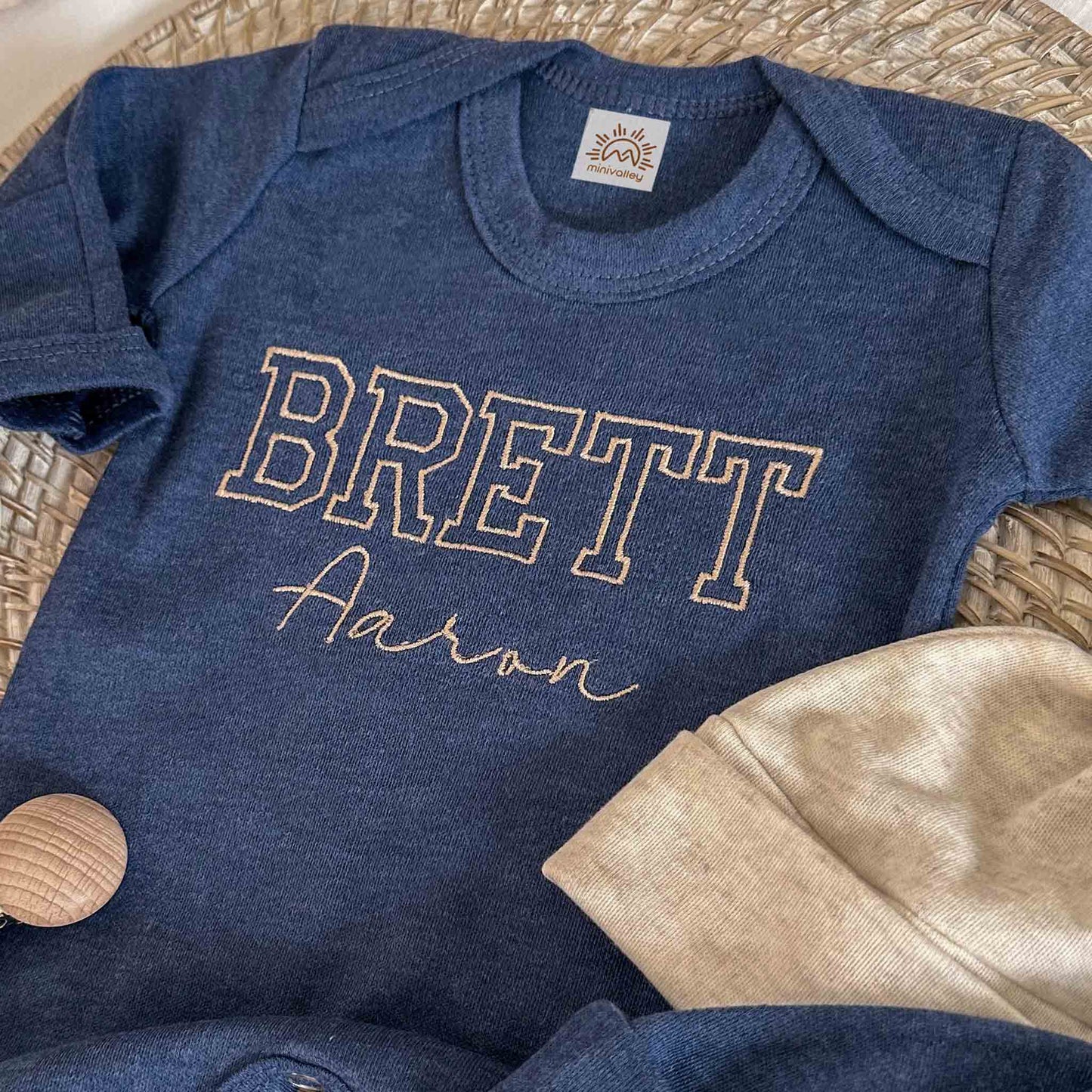 Personalized baby boy romper - ADD NAME AT CHECKOUT NOTES