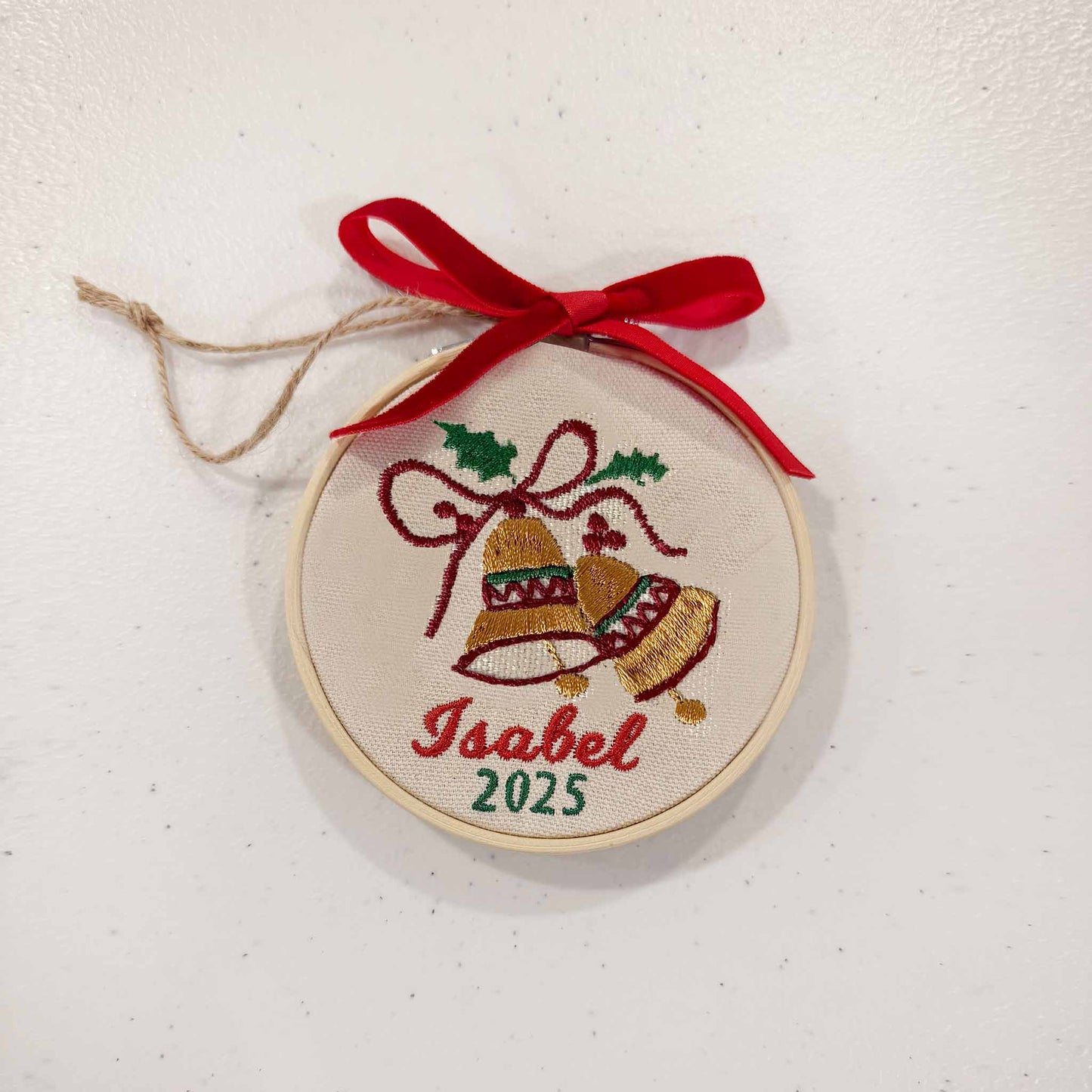Personalized Baby's First Christmas Embroidery Ornament