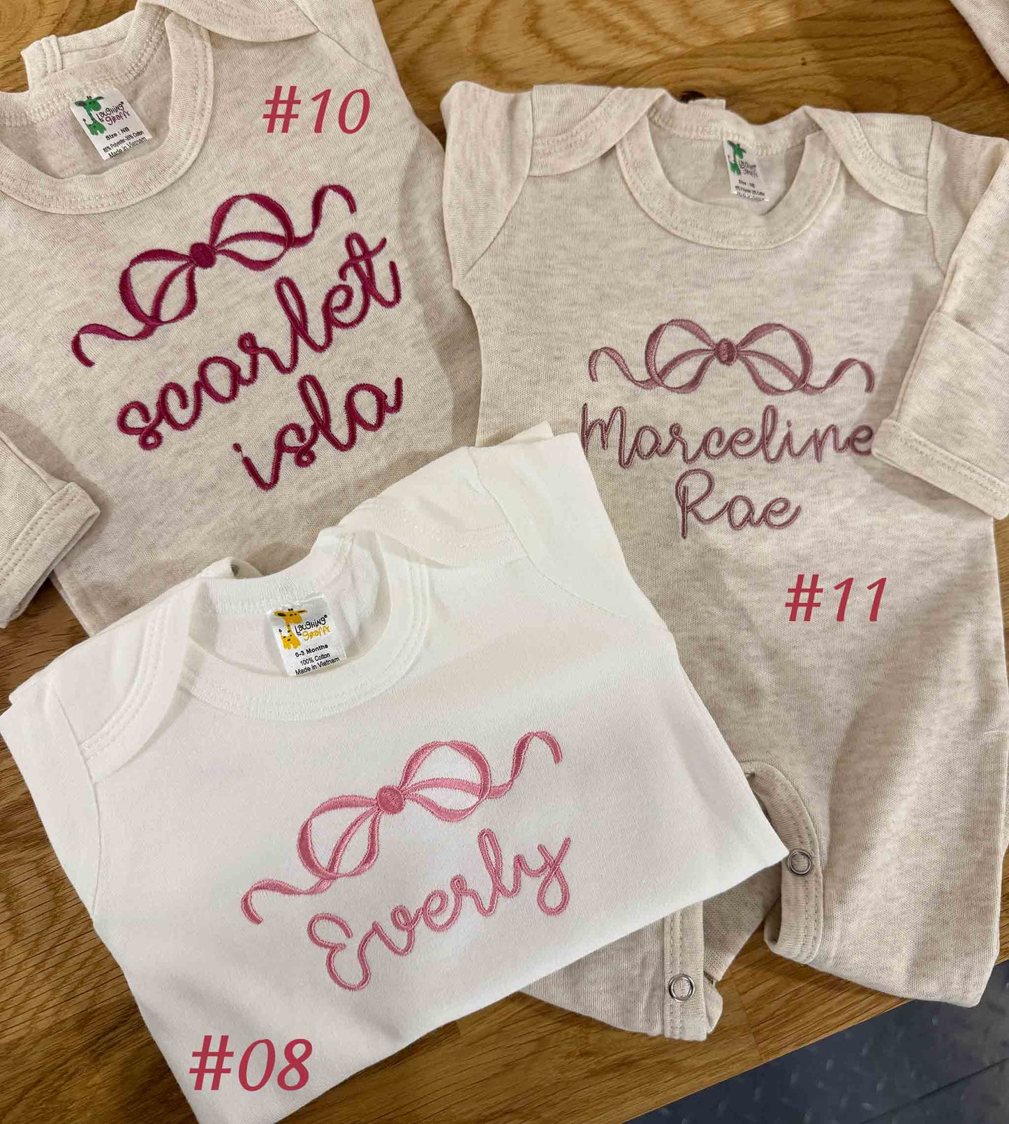 Baby Romper with Bow Design