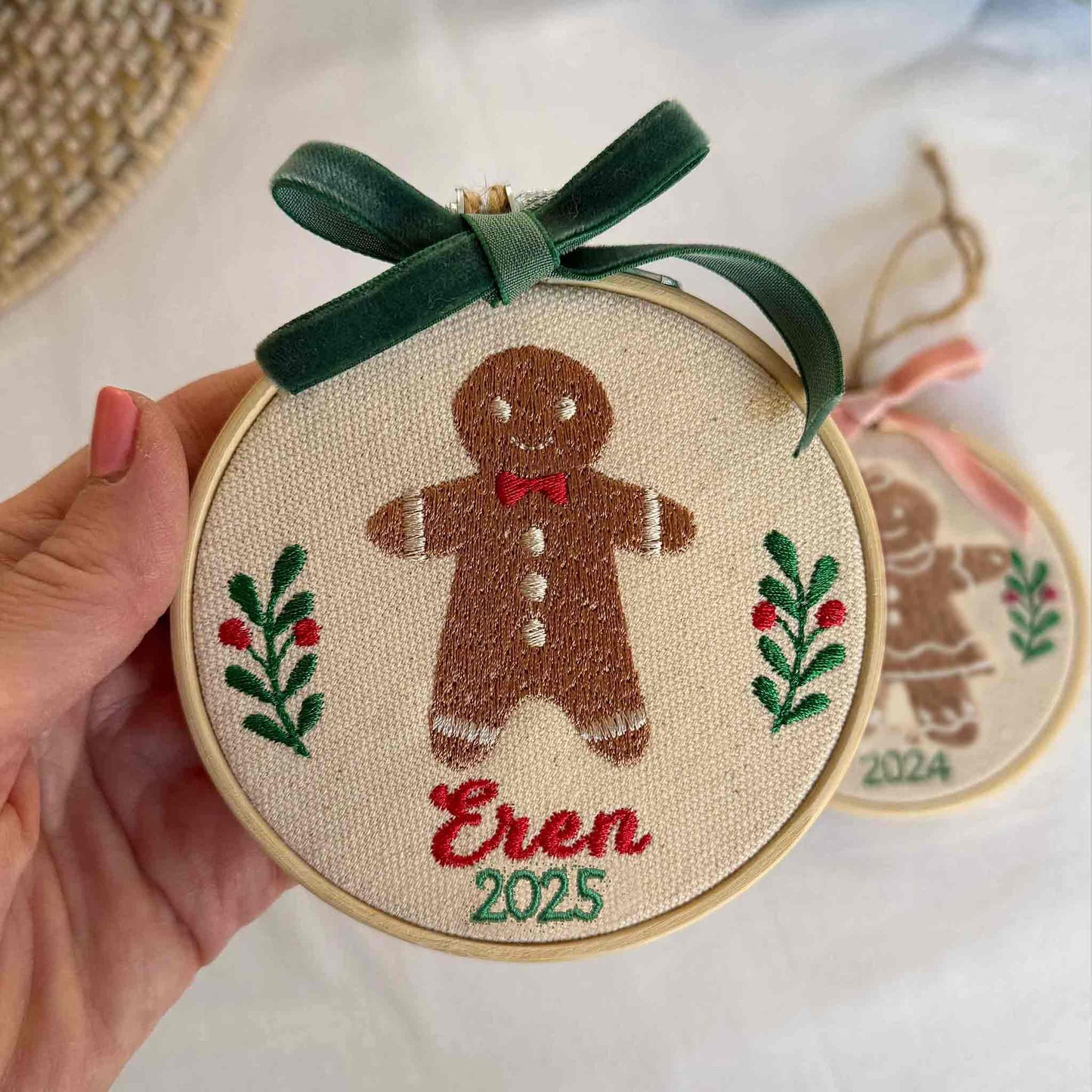Personalized Baby's First Christmas Embroidery Ornament