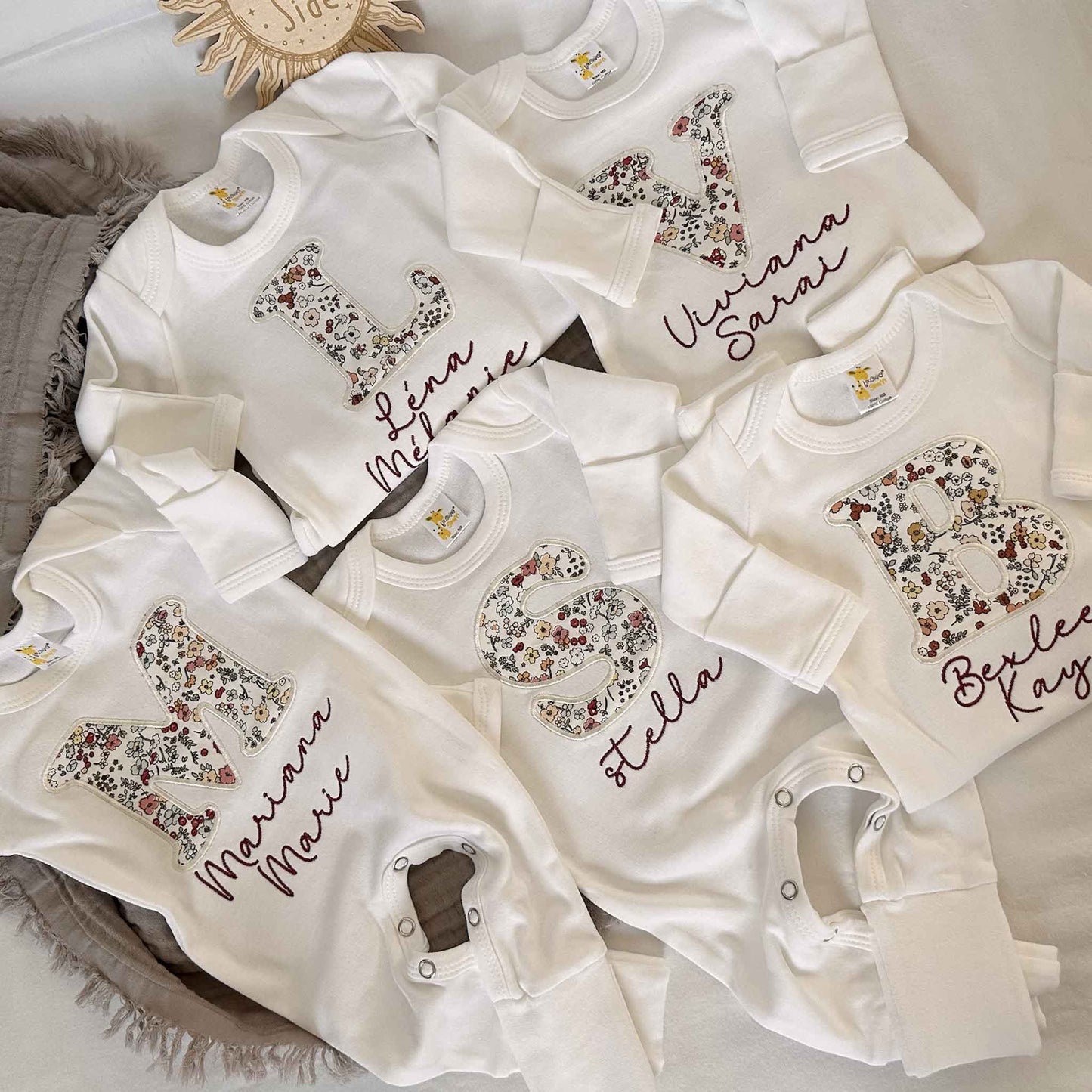 Personalized baby girl romper - ADD NAME AT CHECKOUT NOTES