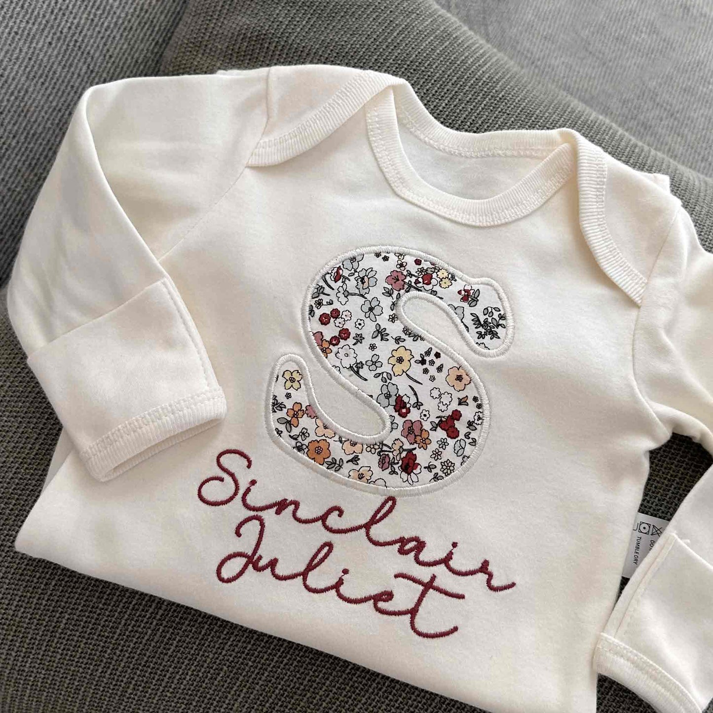 Personalized baby girl romper - ADD NAME AT CHECKOUT NOTES