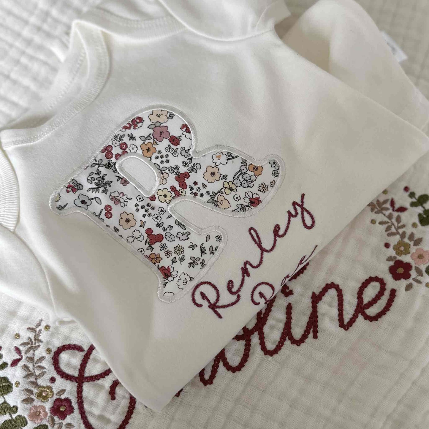 Personalized baby girl romper - ADD NAME AT CHECKOUT NOTES