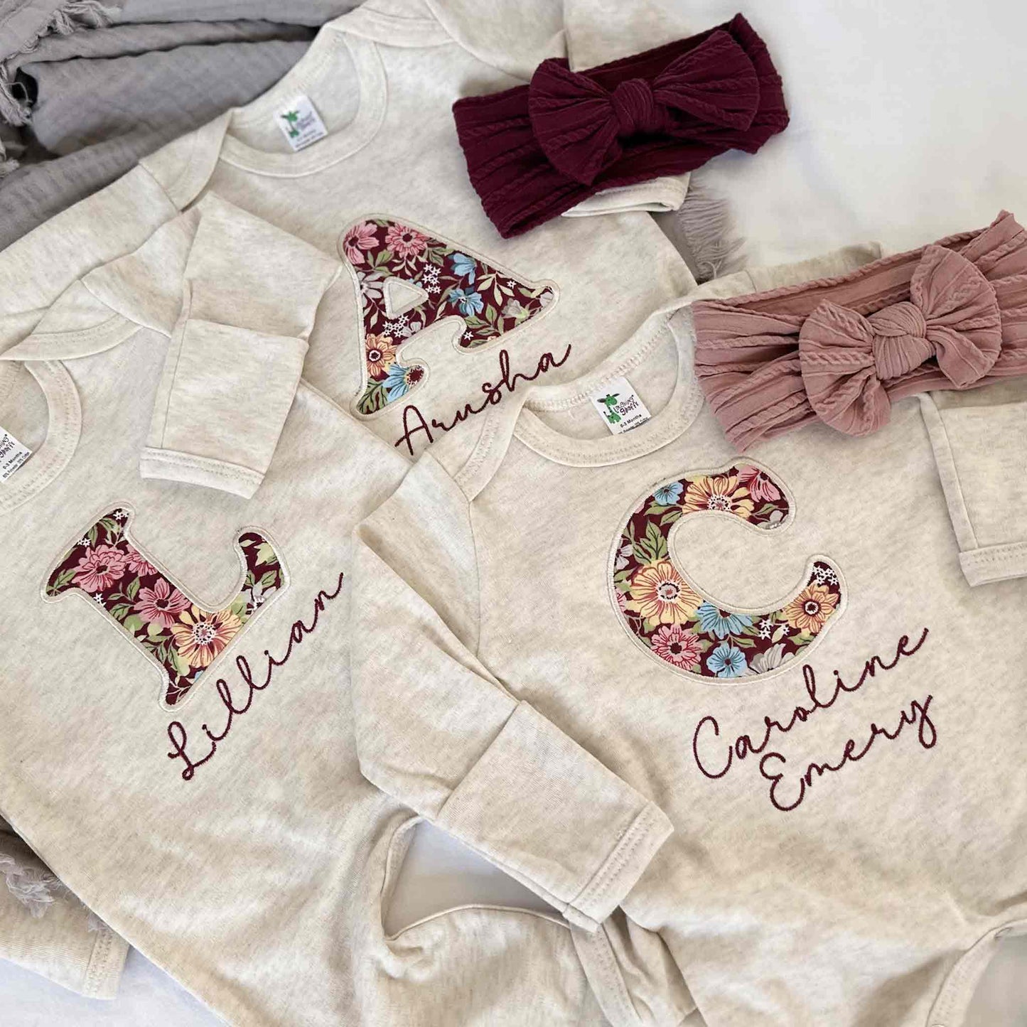 Personalized baby girl romper - ADD NAME AT CHECKOUT NOTES