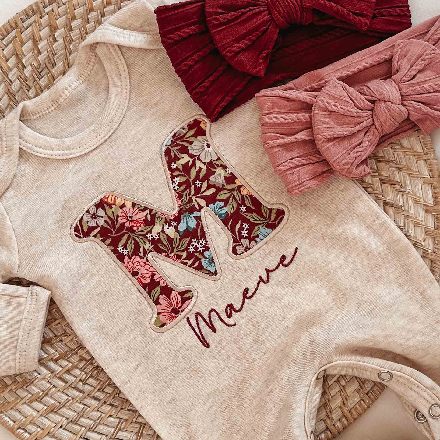 Personalized baby girl romper - ADD NAME AT CHECKOUT NOTES