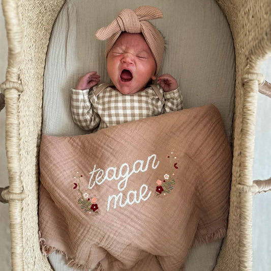 Personalized Baby Receiving Blanket