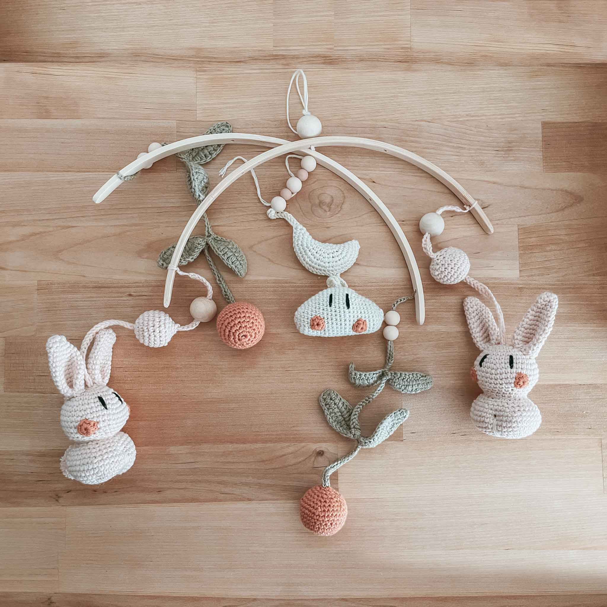 Bunny mobile clearance for crib